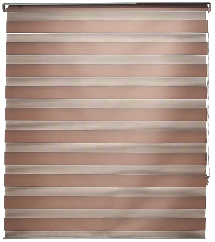 Deco - Persiana enrollable Sheer Elegance 120 x 180 colores, color chocolate