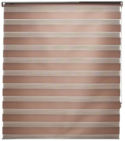Deco - Persiana enrollable Sheer Elegance 120 x 180 colores, color chocolate