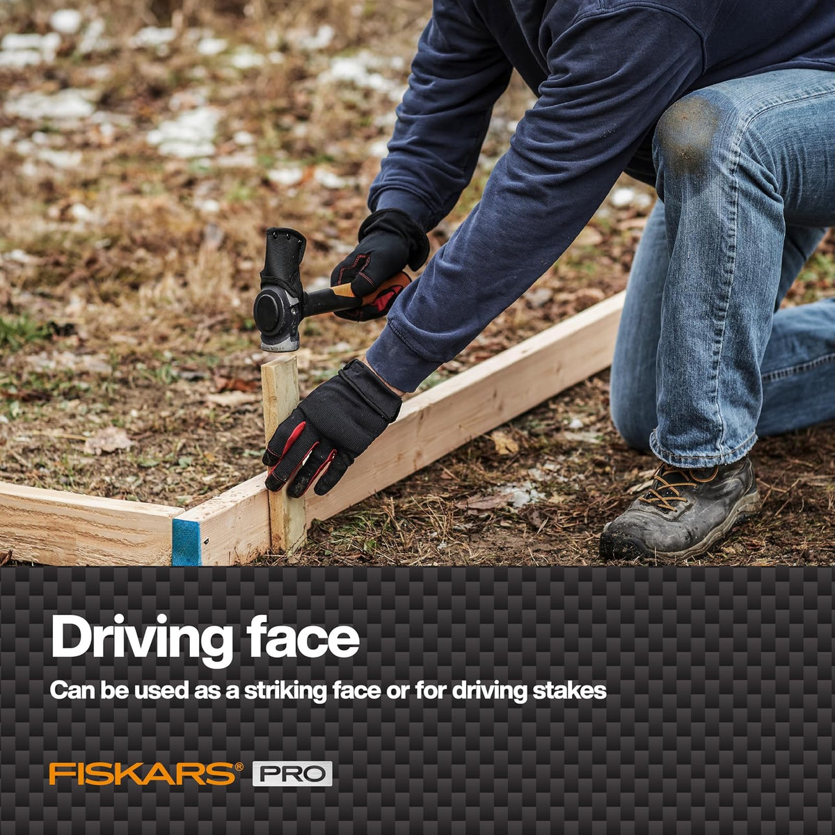 Fiskars Pro IsoCore Maul - Divisor de Madera de 2.5 Libras para Troncos de pequeño tamaño y Kindling con Mango Que Absorbe los Golpes, Negro/Naranja