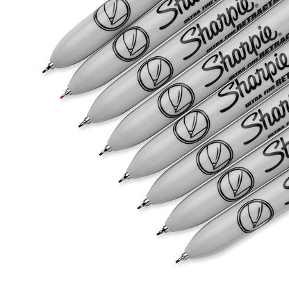 Sharpie Retractable Negro, Azul, Verde, Naranja, Rojo 8pieza(s) - Marcador permanente (Negro, Azul, Verde, Naranja, Rojo, Multicolor, 8 pieza(s))