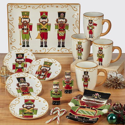 Cascanueces mágicos certificados International Holiday - Platos de postre y ensalada de 9 pulgadas, multicolor, mediano, juego de 4