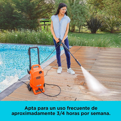 BLACK+DECKER Hidrolavadora de Alta Presión, 1700W, 1810PSI, BEPW1800T