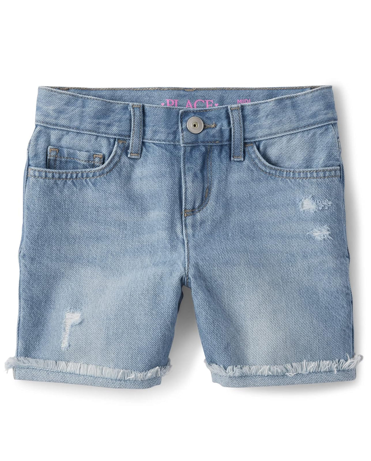 The Children's Place Pantalones Cortos Midi de Mezclilla Desgastados Pantalones Cortos para Niñas