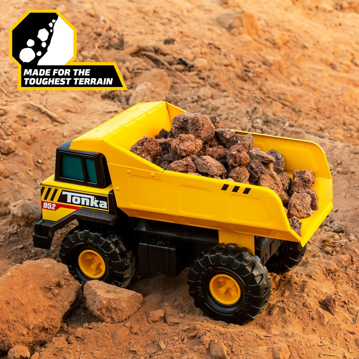 Tonka Steel Classics Mighty Dump Truck, Camión de Juguete, Construcción de Acero Real, a Partir de 3 Años, Embalaje Sin Frustraciones (FFP), Amarillo