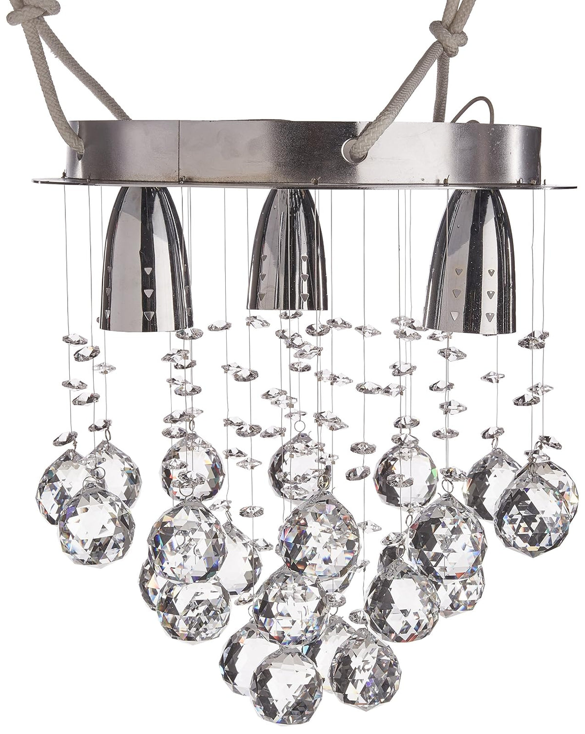 Candil Colgante Gamalux Williams Krystal Milano de 3 Luces P70930/3, luminaria compacta con cristal cortado HQ y diseño sofisticado para ambientes pequeños