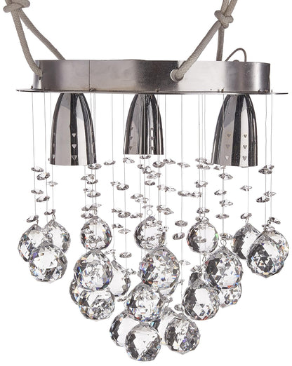 Candil Colgante Gamalux Williams Krystal Milano de 3 Luces P70930/3, luminaria compacta con cristal cortado HQ y diseño sofisticado para ambientes pequeños