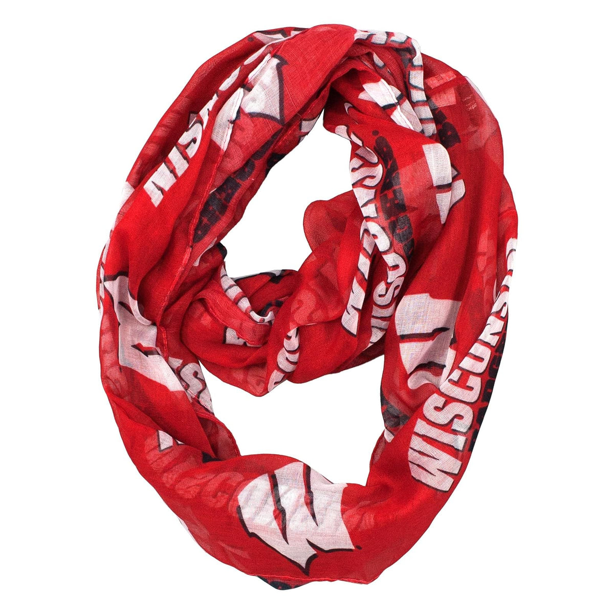 NCAA Infinity Bufanda - Color Estándar - Wisconsin Badgers