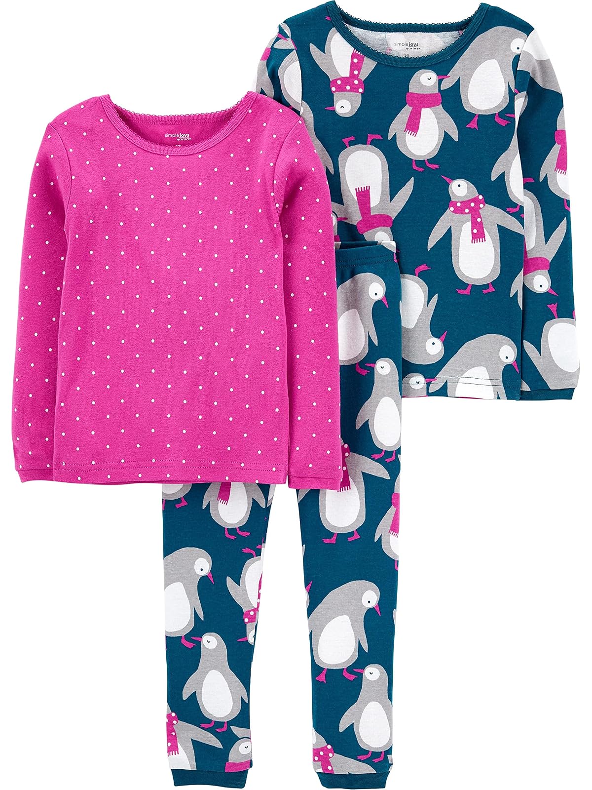 Simple Joys by Carter's 3-Piece Snug-fit Cotton Holiday Pajama Set Juego de Pijama bebés Unisex