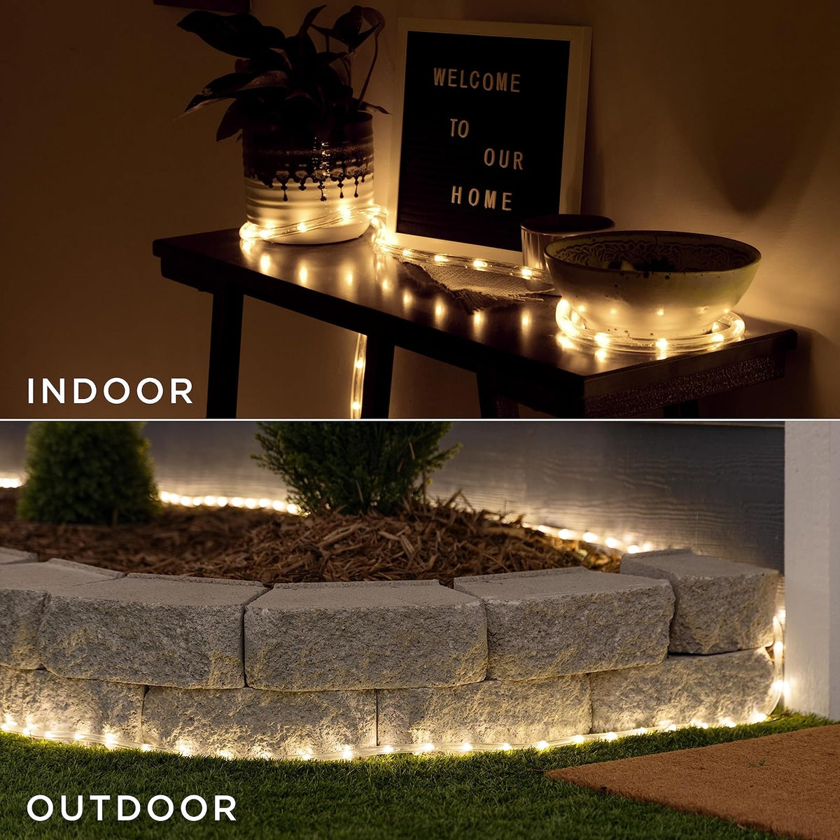 UltraPro 54504 - Cuerda de luces LED clásica, de 25 pies, luz blanca cálida de 3000 K, interior/exterior, flexible, enlazable, duradera, cuerda de luces al aire última intervensión