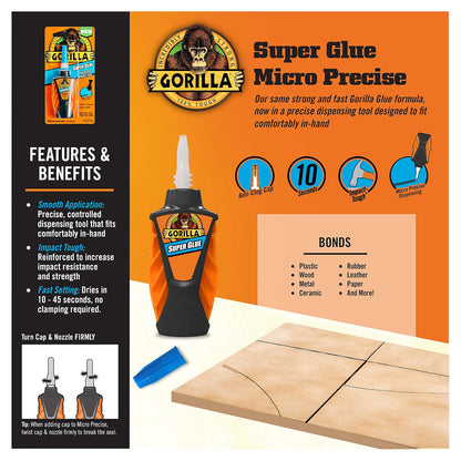 The GORILLA GLUE COMPANY Gorilla SUPR GL MICR 5G, talla única