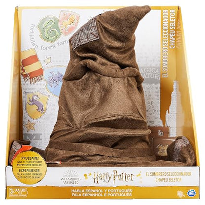Wizarding World, Sombrero Seleccionador parlante con 15 frases para juegos de simulación de Harry Potter, juguetes para niños a partir de 5 años