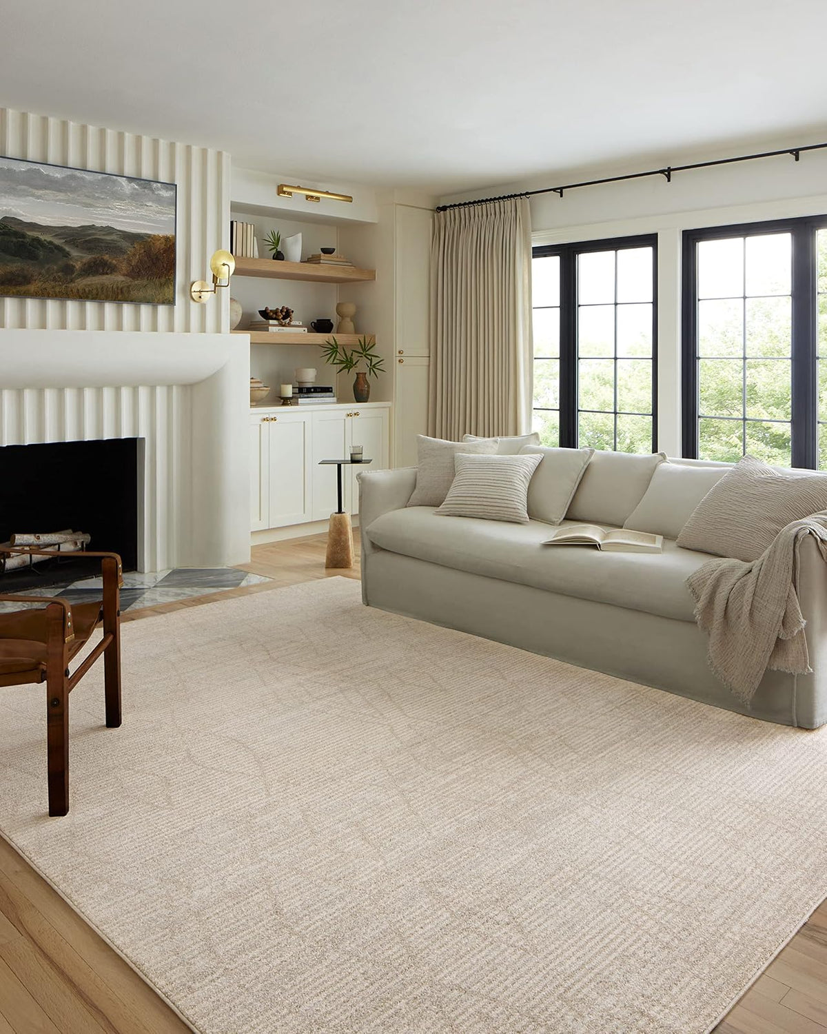 Loloi Tapete Decorativo Kamala, Diseño Marroquí - Rectangular - Natural - Mist - 3'10" x 2'3" (Rectangular)