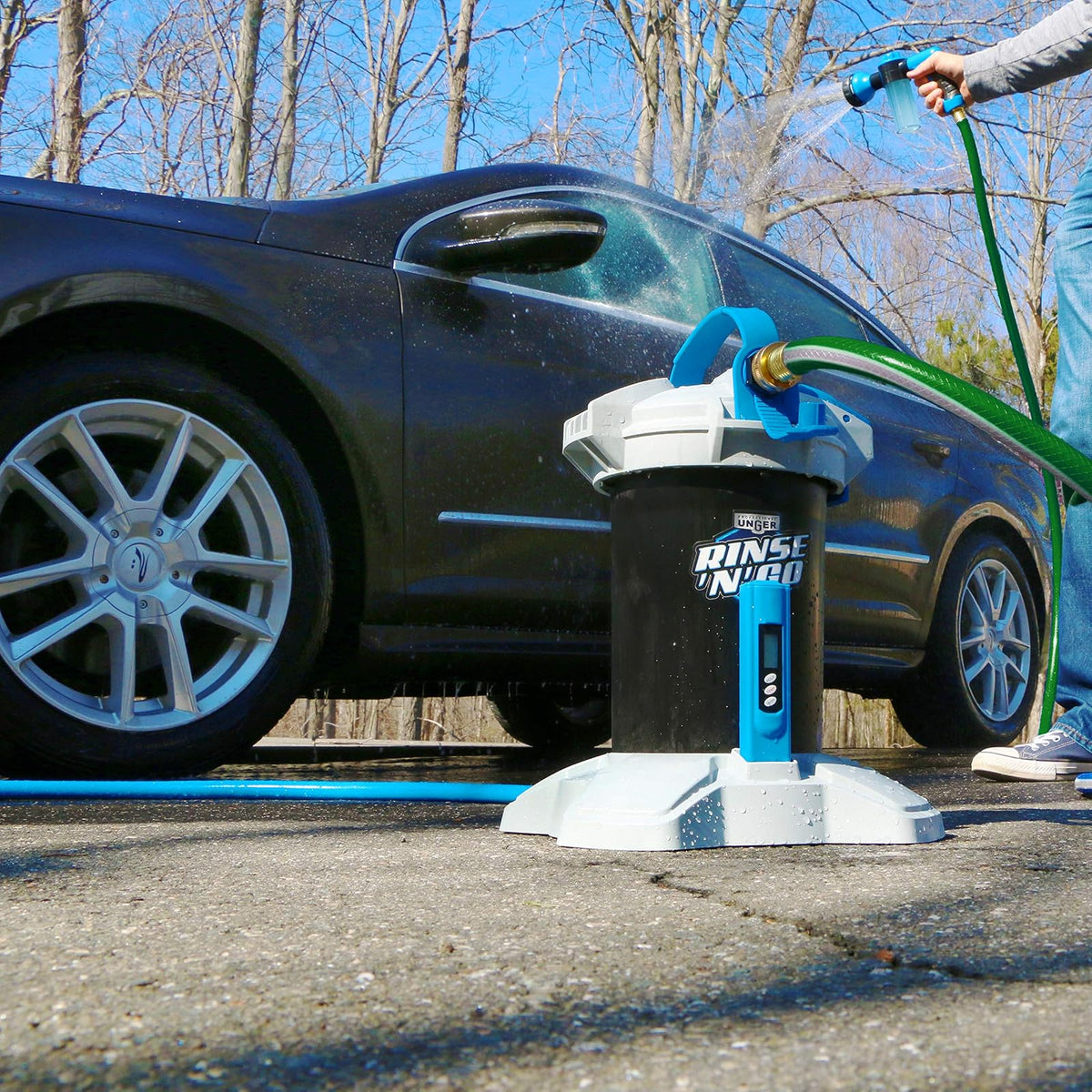 Unger Professional Rinse 'n' Go Sistema de Lavado de Autos sin Manchas con Filtro de Desionización, 975450