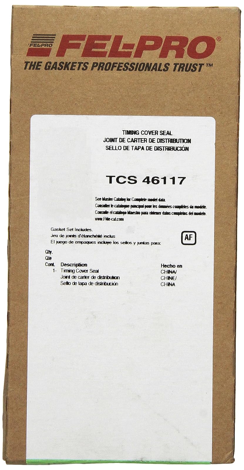 Fel-Pro Juego de Juntas Delanteras del Cigüeñal TCS 46117, Marrón | Sustituye a XW4Z6700AA CY01-10-602 GY01-10-602 XW4Z-6700-B 67616. Reemplazo de grado OE.