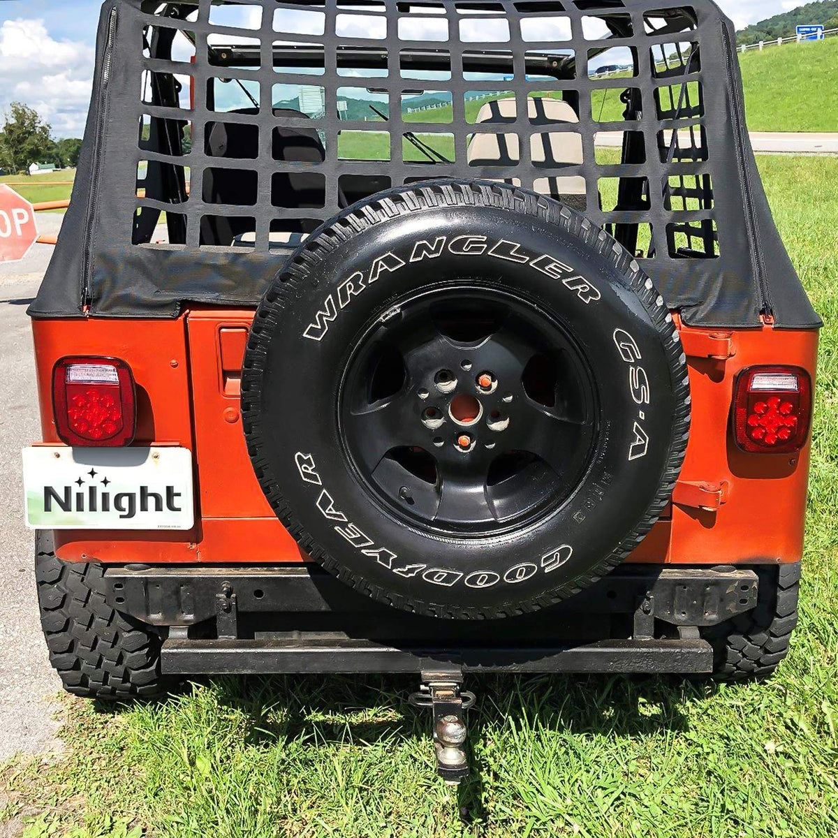 Nilight - TL-21 2 luces traseras universales de 39 LED para camión, remolque, barco, Jeep, 12 V montada en tornillo rojo/blanco, 2 años de garantía