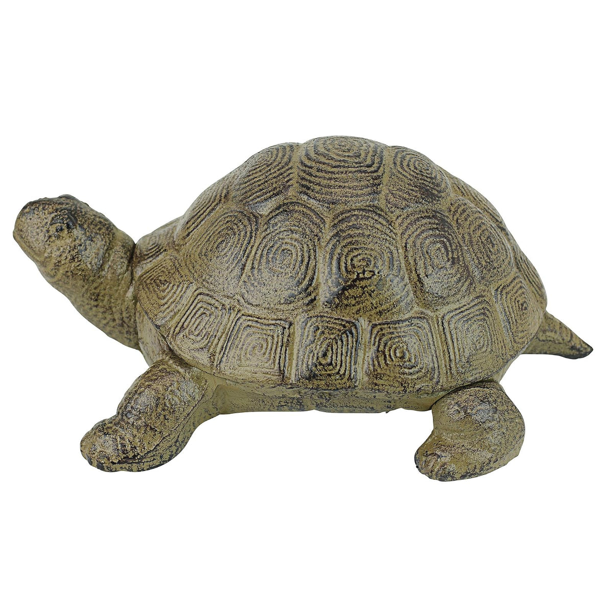 Design Toscano - Estatua de Animales de Tortuga de Hierro Fundido, 10 Pulgadas de Ancho, Acabado Verdigris