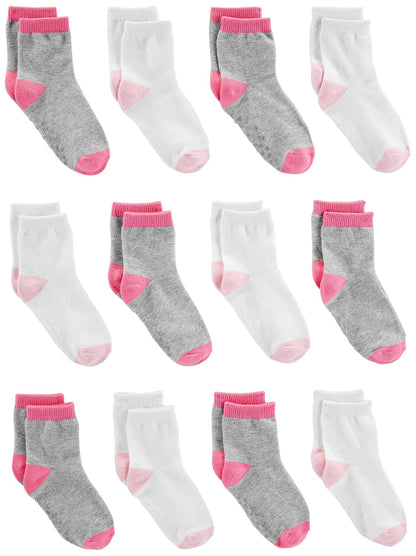 Simple Joys by Carter's Calcetines para niñas y bebés, paquete de 12