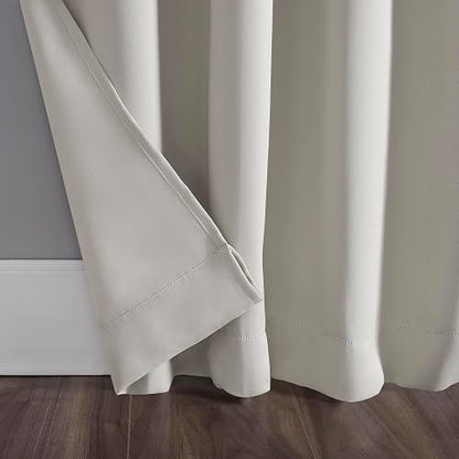 Sun Zero Easton - Panel de Cortina oscurecedora con pestaña Superior, Ahorro de energía, 40 x 95 Pulgadas, Perla