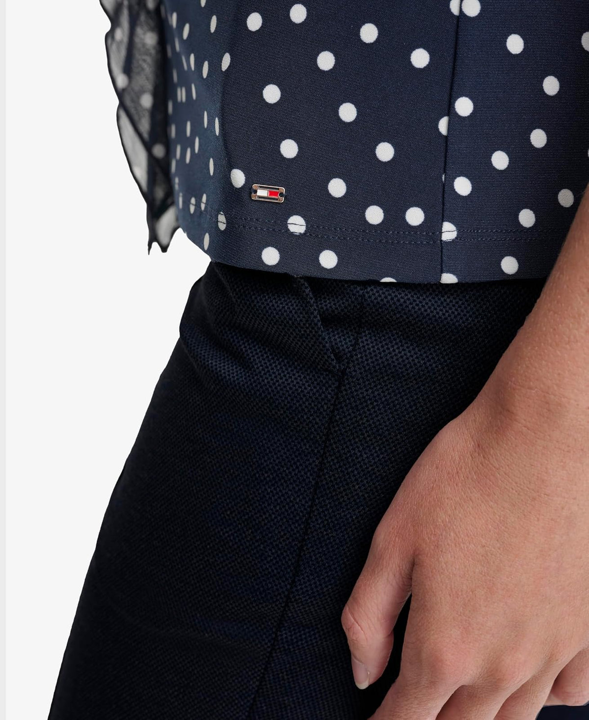 Tommy Hilfiger - Camisas de Trabajo sin Mangas con Volantes para Mujer