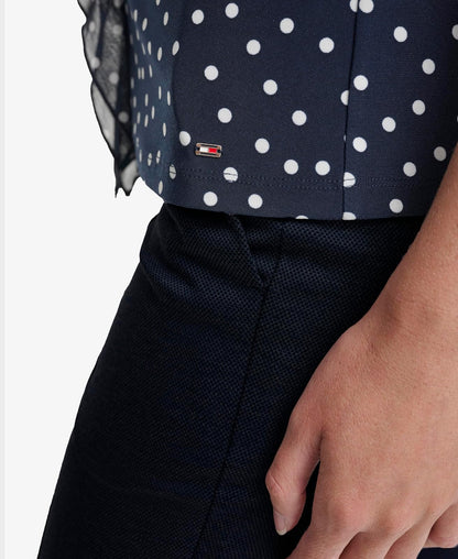 Tommy Hilfiger - Camisas de Trabajo sin Mangas con Volantes para Mujer