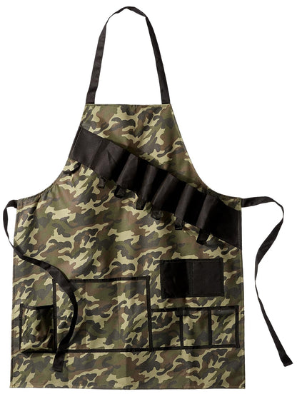 EZ Drinker Grill Master Grill Delantal y accesorio para parrilla, para bebidas y herramientas (camuflaje), Camouflaje, Talla única