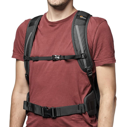 Lowepro Flipside BP 400 AW III Mochila para Cámara Réflex y sin Espejo con Acceso Lateral y Trasero, Divisores Ajustables, Compatible con Sony Alpha 7, Ideal para Viajes y Exteriores, Color Negro