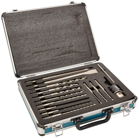 Makita Juego de 14 piezas de brocas y cinceles SDS-PLUS con broquero. D-71205