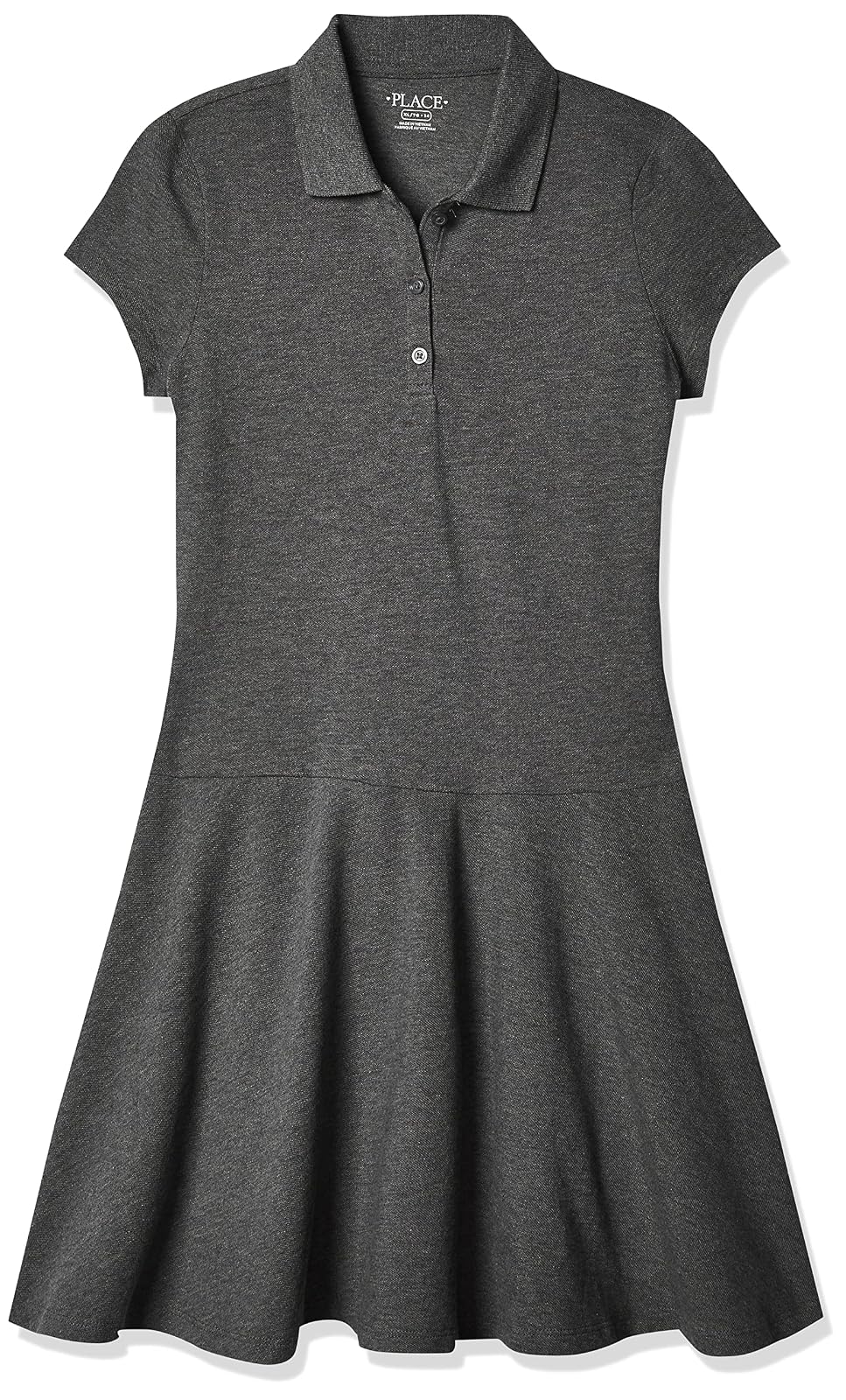 The Children's Place Vestido Polo Piqué Uniforme para Niña - H - T Eclipse 1 - 5-6 Años