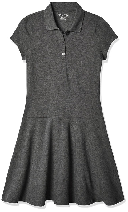 The Children's Place Vestido Polo Piqué Uniforme para Niña - H - T Eclipse 1 - 5-6 Años