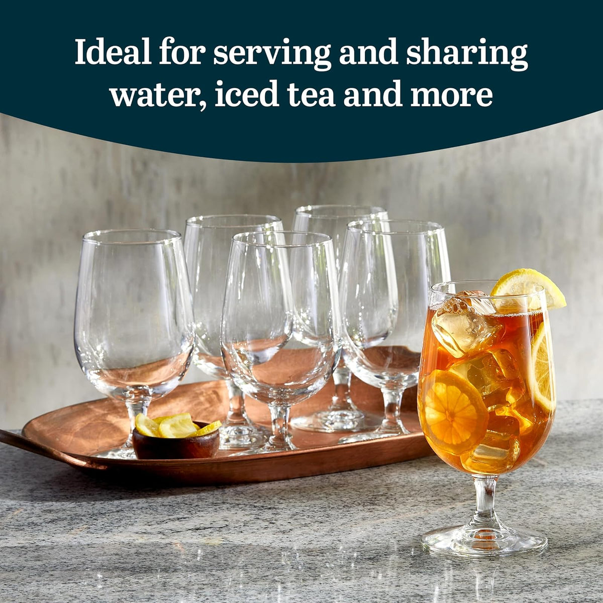 Libbey, Entertaining Essentials - Vasos multiusos (473 ml, 6 unidades), transparente
