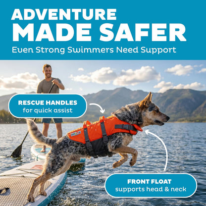 Chamarra salvavidas para perro, Outward Hound Granby Splash, Anaranjado, Mediano