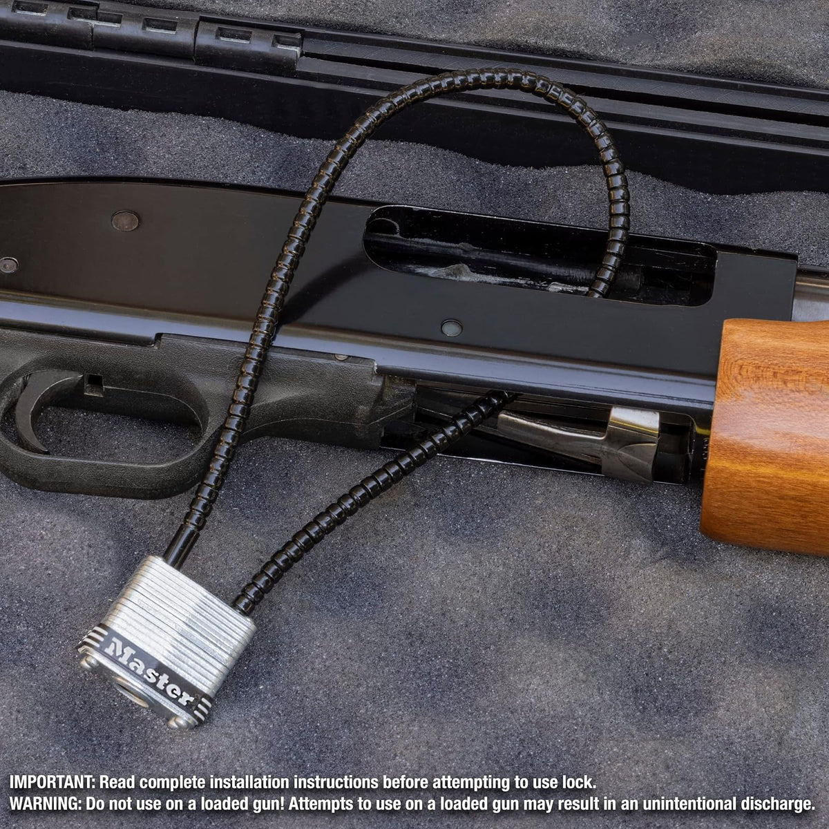 Master Lock 107DSPT Cable Gun Lock, Keyed Different