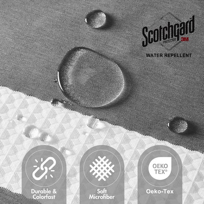 Madison Park SPA - Cortina de Ducha de Tela con gestión de Humedad Scotchgard 3M, Cortinas de Ducha Modernas de Calidad de SPA Premium para baño, estándar 72 x 72, Color carbón