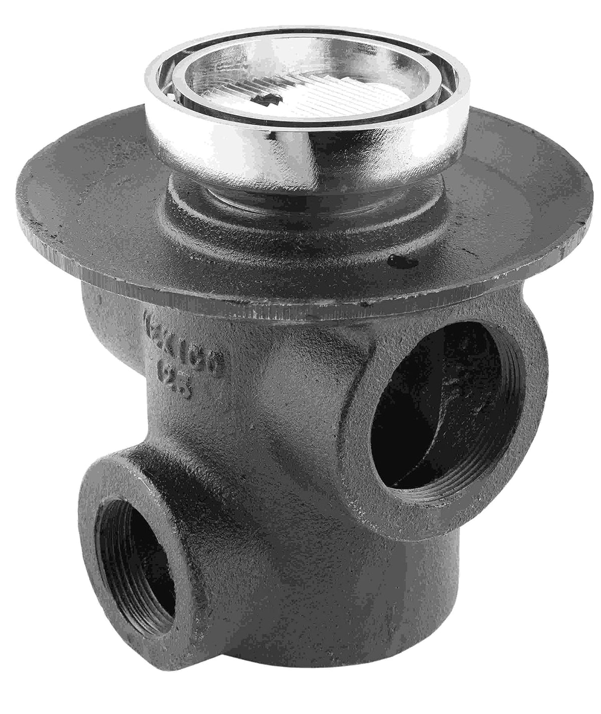 URREA 125I Coladera de hierro Tres Bocas Rejilla Redonda Inserto Cerámico 18 Cm