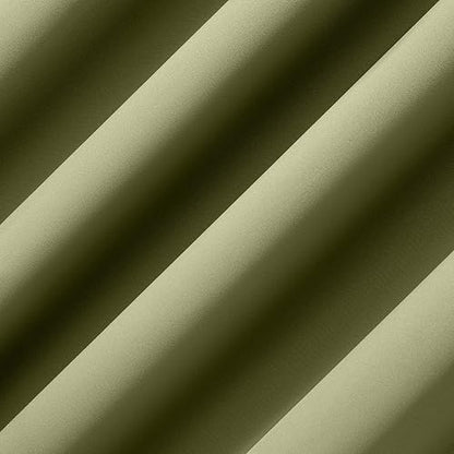 Sun Zero Nordic - Paquete de 2 Cortinas Opacas con Ojales de Grado Teatro, 132 x 213 cm, Color Verde Salvia