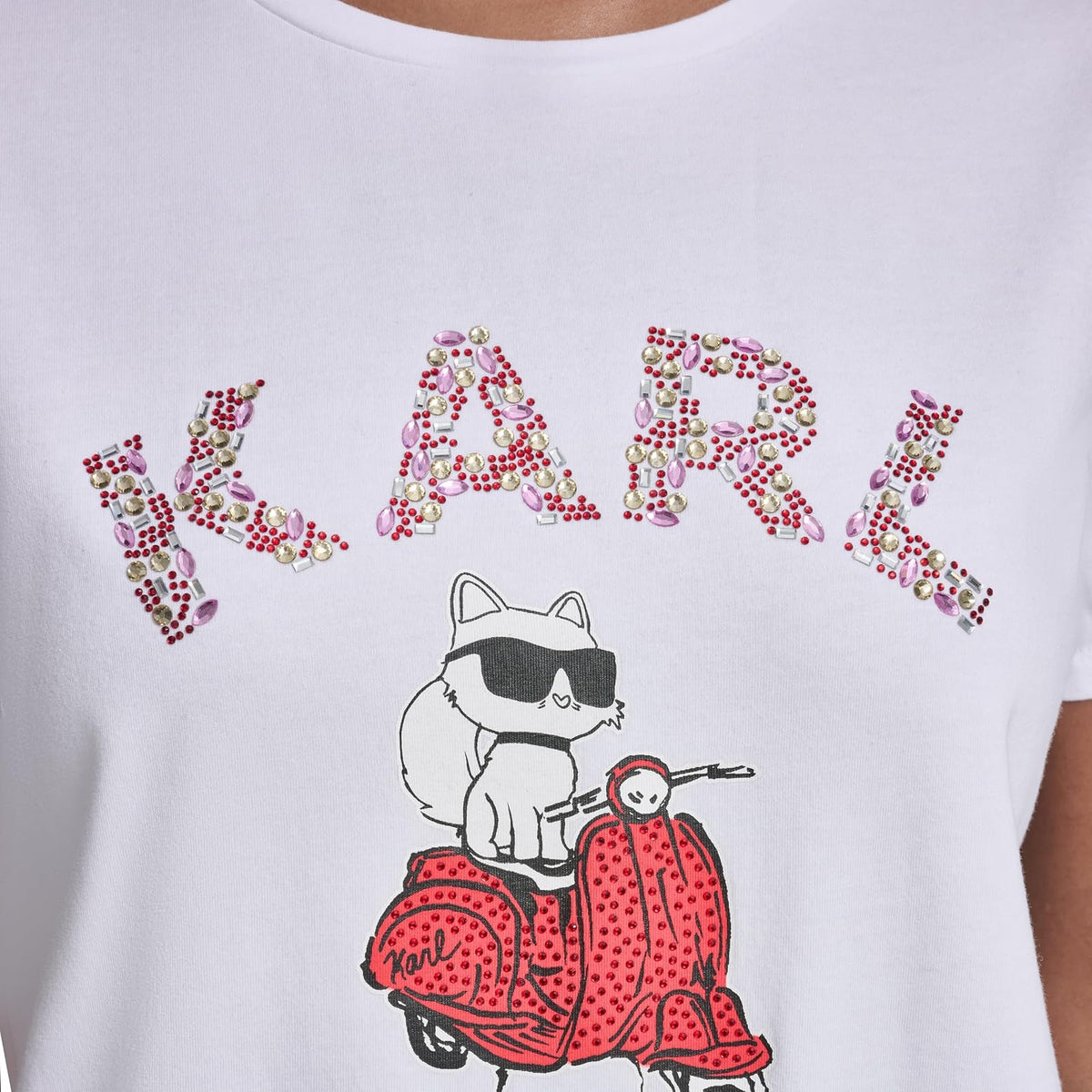 Karl Lagerfeld Choupette - Playera con Logotipo para Mujer