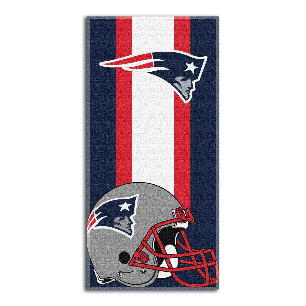 Toalla de playa Zone Read de la NFL, 76 x 152 cm., Azul, 30" x 60" - New England Patriots - 30" x 60" - Blue - Red