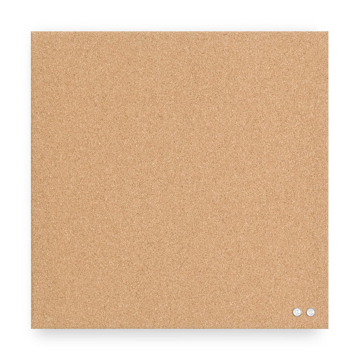 U Brands - Tablero de anuncios de corcho cuadrado sin marco, suministros de oficina, 14 x 14 pulgadas, natural, con pasadores de empuje, 1 unidad