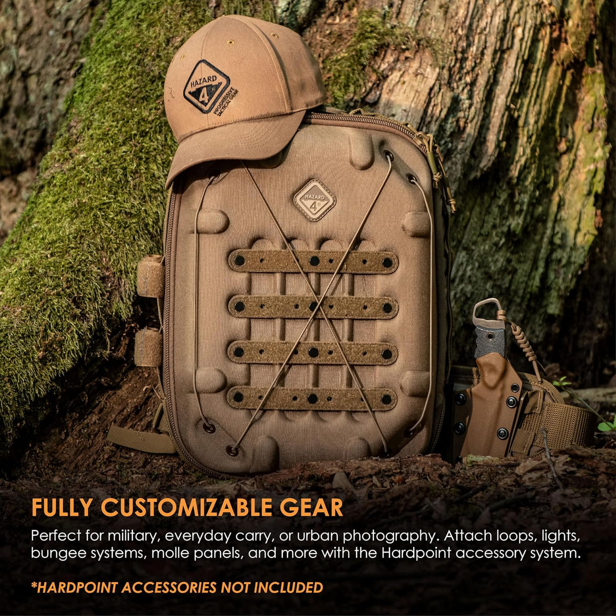 HAZARD 4 Hibachi - Paquete de honda de carcasa ligera, panel divisor multiuso Molle táctico mochila (15 L)