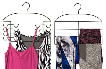 Perchas organizadoras para clóset, Negro, 1 tank, 1 legging, 1, 2