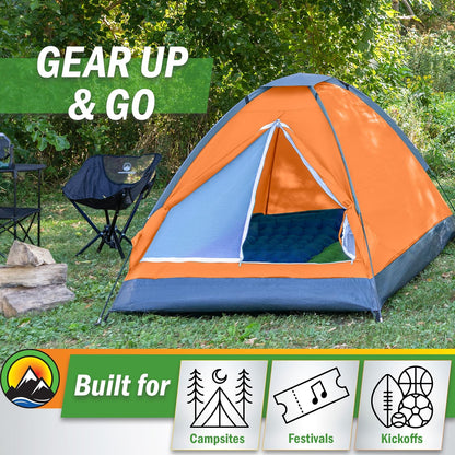 2-Person Camping Tent – Includes Rain Fly and Carrying Bag – Lightweight Outdoor Tent for Backpacking, Hiking, or Beach by Wakeman Outdoors