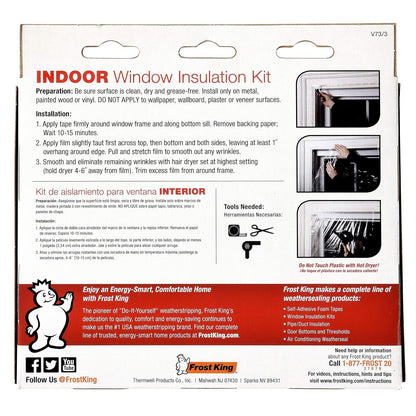 Frost King Kit de aislamiento para ventana, Paquete de 3, Transparente