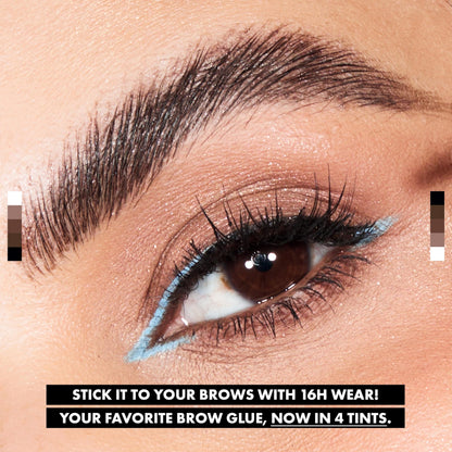 NYX Professional Makeup The Brow Glue Gel fijador de cejas Tono Med Brown, 5gr - Dura hasta 16H, no pegajoso, sin transferencias, a prueba de agua y sin residuos, cejas definidas, fórmula vegana