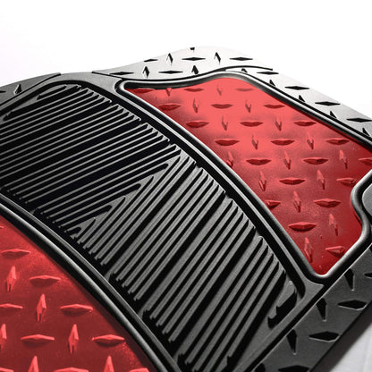 FH Group F11315RED - Alfombrillas de Goma para Todo Tipo de Clima, para Automóviles, Camiones y SUV, Ajuste Universal para Adaptarse al diseño