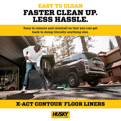 Husky Liners X-Act Contour - Alfombrillas para Piso | Se Adapta a Toyota Highlander 2014-2019 | Fila Delantera, 2 Piezas, Color Negro - 52311