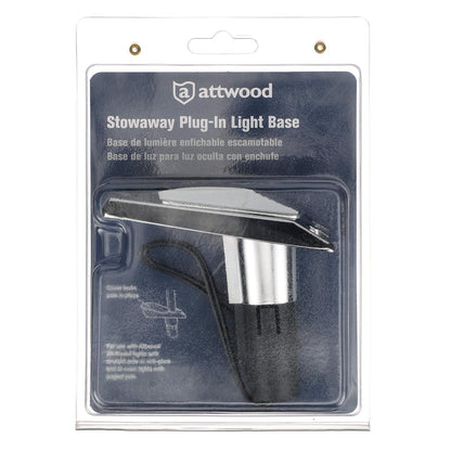 Attwood 911339-7 Base rectangular de 2 pines para poste de luz en ángulo de 12 grados, cubierta giratoria, acabado Zamak, 4 pulgadas x 1 5/8 pulgadas