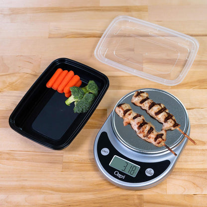 Freshware - Recipientes para preparación de comidas [15 paquetes] 1 compartimento para almacenamiento de alimentos con tapas, caja bento, sin BPA, apilables, aptos para