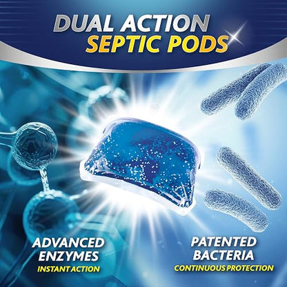 RID-X Septic Tank System Treatment, 3 Month Supply Dual Action Septi-Pacs, 3.2 Ounce