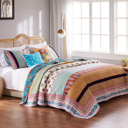 Greenland Home Thalia Juego de edredón, Multicolor, King, 1