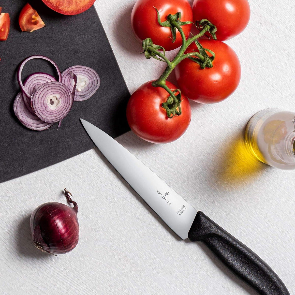 Victorinox 6.8003.15G Cuchillo De Cocina, 15 Cm, Negro